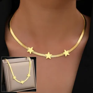 Gothic Blade Snake Chains Stars Choker
